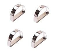 Flaroey Fashion Napkin Buckle Napkin Holder D-Shaped Napkin Ring Napkin Buckle Modern Simple Napkin Ring Silver