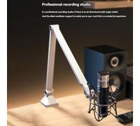 Flaroey Foldable Mic Suspension Arm 360° Rotatable Microphone Boom Arm Microphone Stand Black