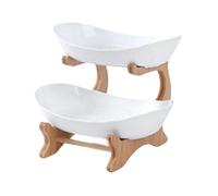 Flaroey Fruit Tray Racks Table Plates Dinnerware Kitchen Fruit Bowl Partitioned Candy Cake Trays Tableware Dishes A