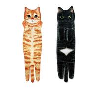 Flaroey Funny Cat Hand Towels for Bathroom Kitchen Decor Cat Towel, Cute Decor Hanging Face Towels, Super Absorbent Soft Easy to Use B+C