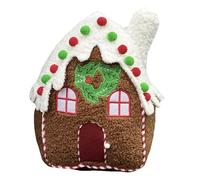 Flaroey Gingerbread House Plush Throw Pillow Gingerbread House Pillow Gingerbread Decoration Gift Office Home Decor