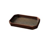 Flaroey Glass Multipurpose Cup & Mugs Holder Platter Desk Organizer Fruit Snack Trays for Desk Bathroom Table Kitchen Parties C