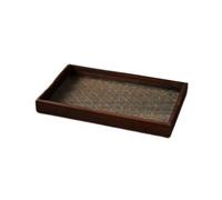 Flaroey Glass Multipurpose Cup & Mugs Holder Platter Desk Organizer Fruit Snack Trays for Desk Bathroom Table Kitchen Parties D