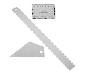 Flaroey Guitar Neck Ruler Neck Fingerboard Pin Height Measuring Ruler Triangle Ruler Guitar Maintenance Chord Set