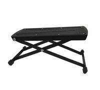 Flaroey Guitar Pedal Metal Pedal Black Adjustable Height Non-Slip Pad Foldable Support Footstool Guitar Accessories