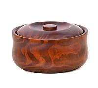 Flaroey Handmade Wooden Bowls Home Decor Storage Solid Wood Grain Storage for Soup A