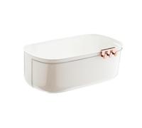 Flaroey Hanging Storage Box Punch-Free Storage Rack Drainage Storage Basket for Fruits and Vegetables White