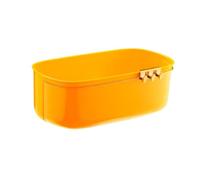 Flaroey Hanging Storage Box Punch-Free Storage Rack Drainage Storage Basket for Fruits and Vegetables Yellow
