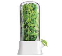 Flaroey Herb Saver Container Anti-Crush Eco-Fresh Cup Vegetable and Herb Fresh-Keeping Cup with Water Reservoir Case White