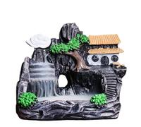 Flaroey High Mountain Flowing Waterfall Backflow Incense Burner Home Fragrance Diffuser Incense Burner Decoration,D