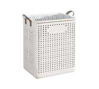 Flaroey Household Folding Dirty Laundry Basket Bathroom Laundry Basket Dirty Clothes Can Be Portable and Movable 37.7x31x45.5cm