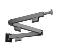 Flaroey Household Punching-Free Clothes Rack Outdoor Simple Clothes Drying Rod Folding Clothes Drying Artifact Black