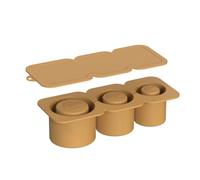 Flaroey Ice Mold for Cups,Silicone Ice Maker with Lid for Making 3 Hollow Cylinder Ice Molds, Easy Install Easy to Use Bronze