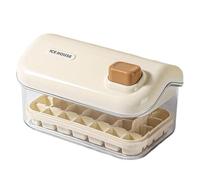 Flaroey Ice Storage Box Mold Household Ice Maker Large Capacity Ice Maker Refrigerator Homemade Ice Storage Box Creamy White B