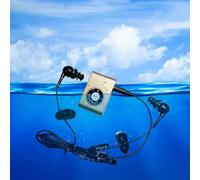Flaroey IPX8 Sports Waterproof MP3 Music Player Diving Surf Swimming MP3 Mini Clip MP3 Player FM Radio Waterproof Headphone A