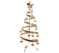 Flaroey Iron craft bell mini Christmas tree desktop simulation Christmas tree display Christmas decorations Gold