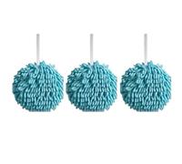 Flaroey Kitchen Hand Towel Absorbent Lint- Towel Bathroom Cute Hand Washing Handkerchief Hanging Hand Towel Blue