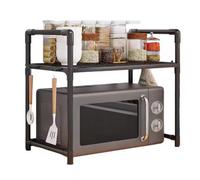 Flaroey Kitchen Storage Rack Multi-Layer Microwave Rack Adjustable Standing Countertop Condiment Oven Shelf Kitchen Accessorie A