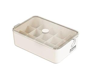 Flaroey Large Capacity Dustproof Storage Box for Underwear and Socks Organizer Storage Box A Fifteen-Cell Box with A Lid