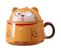 Flaroey Large Ceramic Noodle Bowl with Lid - Easy Clean, High Capacity, Ideal for Dormitory Use, Includes Handle B