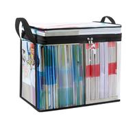 Flaroey Large Transparent Travel Storage Bag Waterproof Transparent Storage Bag with Handle, Zip Storage Bag for Organization A