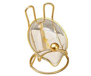 Flaroey Luxurious Style Soap Tray, Bathroom, Household Sink, Drainage Rack, Perforated Plastic Soap Rack Bathroom Supplies White