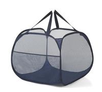 Flaroey Mesh -Up Laundry Hamper with Strong Handles, Opening Clothes Hamper with Side Pockets, Storage Baskets -B