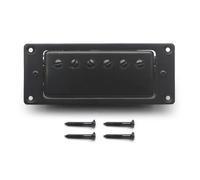 Flaroey Mini Electric Guitar Humbucker Pickup 6-Hole 4-Core Wire for LP Guitar Universal Fit Black