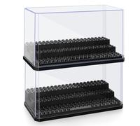 Flaroey Mini Figure Display Box, Stackable Dustproof Building Block Display Box for Action Figure Toys