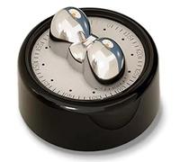 Flaroey Mini Visual Kitchen Timer Magnetic Mechanical Timer Kitchen Countdown Cooking Baking Alarm Clock Black