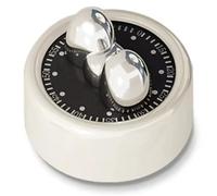 Flaroey Mini Visual Kitchen Timer Magnetic Mechanical Timer Kitchen Countdown Cooking Baking Alarm Clock White