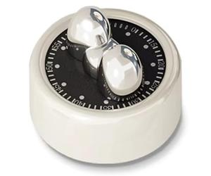 Flaroey Mini Visual Kitchen Timer Magnetic Mechanical Timer Kitchen Countdown Cooking Baking Alarm Clock White