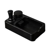 Flaroey Multi-Use Household Coffee Knocking Box and Tamper Set, Black Italian Powder Distributor for Coffee Enthusiasts