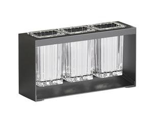 Flaroey Multifunctional Chopsticks and Spoon Storage Rack Automatic Drain Cutlery Rack Kitchen Storage Tool Gray