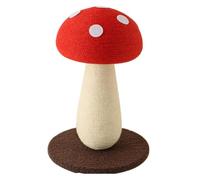 Flaroey Mushroom Cat Scratch Board Sisal Vertical Cat Grab Column Red Umbrella Cat Climbing Frame Cat Toy