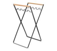 Flaroey Outdoor Household Waste Rack Foldable Kitchen Scraps Storage Rack Plastic Bag Holder Black