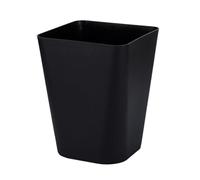 Flaroey Plain Uncovered Trash Can Household Large Trash Can Paper Basket Black