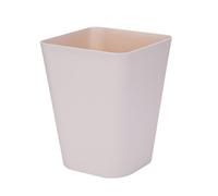 Flaroey Plain Uncovered Trash Can Household Large Trash Can Paper Basket Khaki