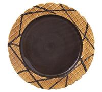 Flaroey Plate Cute Ceramic Plate Dessert Plate Home Breakfast Dessert Plate, Coffee Color,Sugar Cone Plate