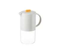 Flaroey Portable Glass Water Jug with Lid Kitchen Coffee Pot with Handle Coffee Tea Kettle Coffeeware Teaware 1800ml Gray