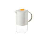 Flaroey Portable Glass Water Jug with Lid Kitchen Coffee Pot with Handle Coffee Tea Kettle Coffeeware Teaware 1500ml Gray