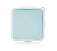 Flaroey Portable Silicone Microwave Sandwich Storage Box Lunch Boxes Snack Containers for School Blue