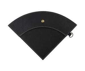 Flaroey PU Leather Coffee Filter Paper Storage Bag for Coffee Dripper Waterproof Coffee Filters Holder Pouch Camping Supplies,B