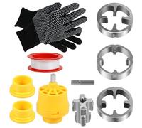 Flaroey PVC Pipe Threader Kit,PVC Pipe Thread Maker Tool with 3 Dies(1/2In),3/4In),1In),Water Pipe Threading Device,Pipe Tap Die