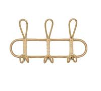 Flaroey Rattan Wall Hooks - Kids Room Decorative Hanger, Clothes & Hat Organizer, Hanging Storage Rack for Children's Garments A