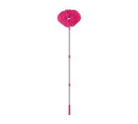 Flaroey Retractable Duster Stainless Steel Long Handle Dusting Brush Car Household Cleaning Tools Easy to Use Rose Red