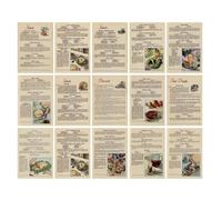 Flaroey Retro Handbook Material Book DIY Base Material Package Retro Inspiration Series Retro Handbook Decorative BackingPaper,H