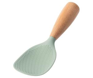 Flaroey Rice Spoon Non-Stick Kitchen Tools with Wooden Handle Vertical Serving Spoon Spatula Suitable for Kitchen Cooking B