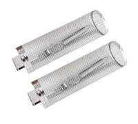 Flaroey Rolling Grilling Baskets for Outdoor Barbecue Cage with Handle Grill Bbq Net Tube Stainless Steel Large Round Mesh B