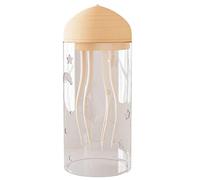 Flaroey Rotating Jellyfish Night Light Sleeping Light Voice Control Atmosphere Light Decorative Type-C Charging for Desktop,A